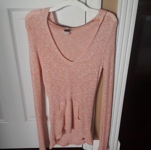 Volcom pink light weight sweater